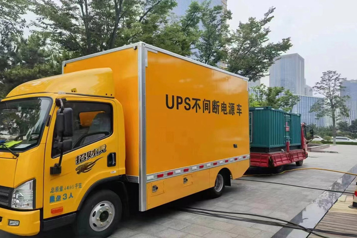 岳池发电机租赁施工现场