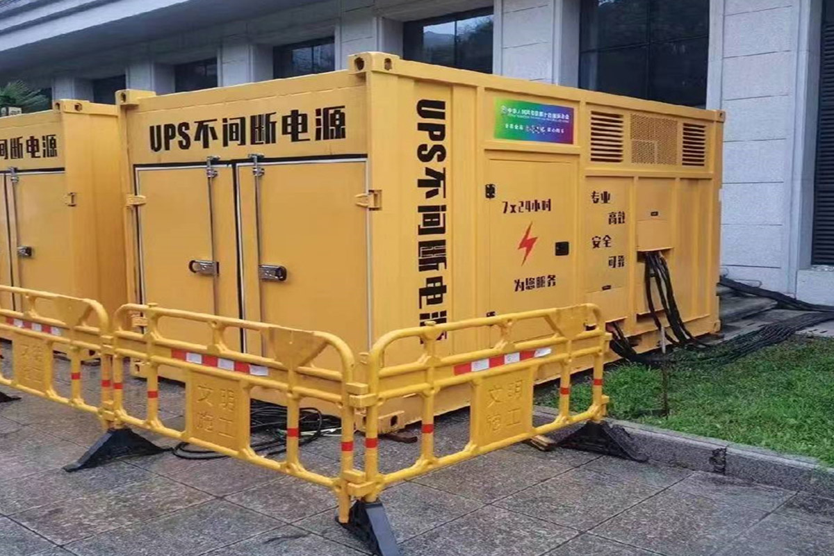岳池发电机租赁施工现场
