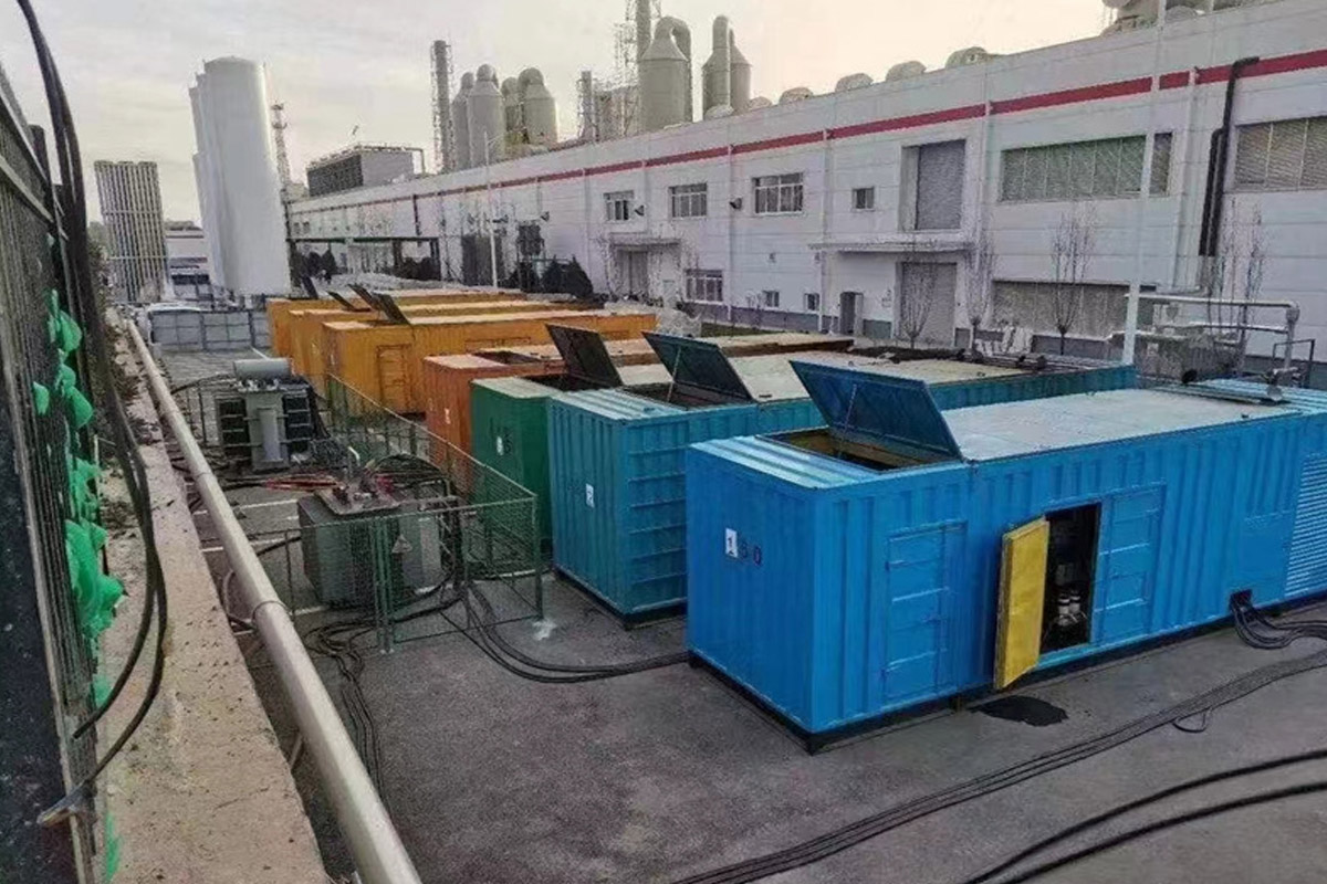 岳池发电机租赁施工现场